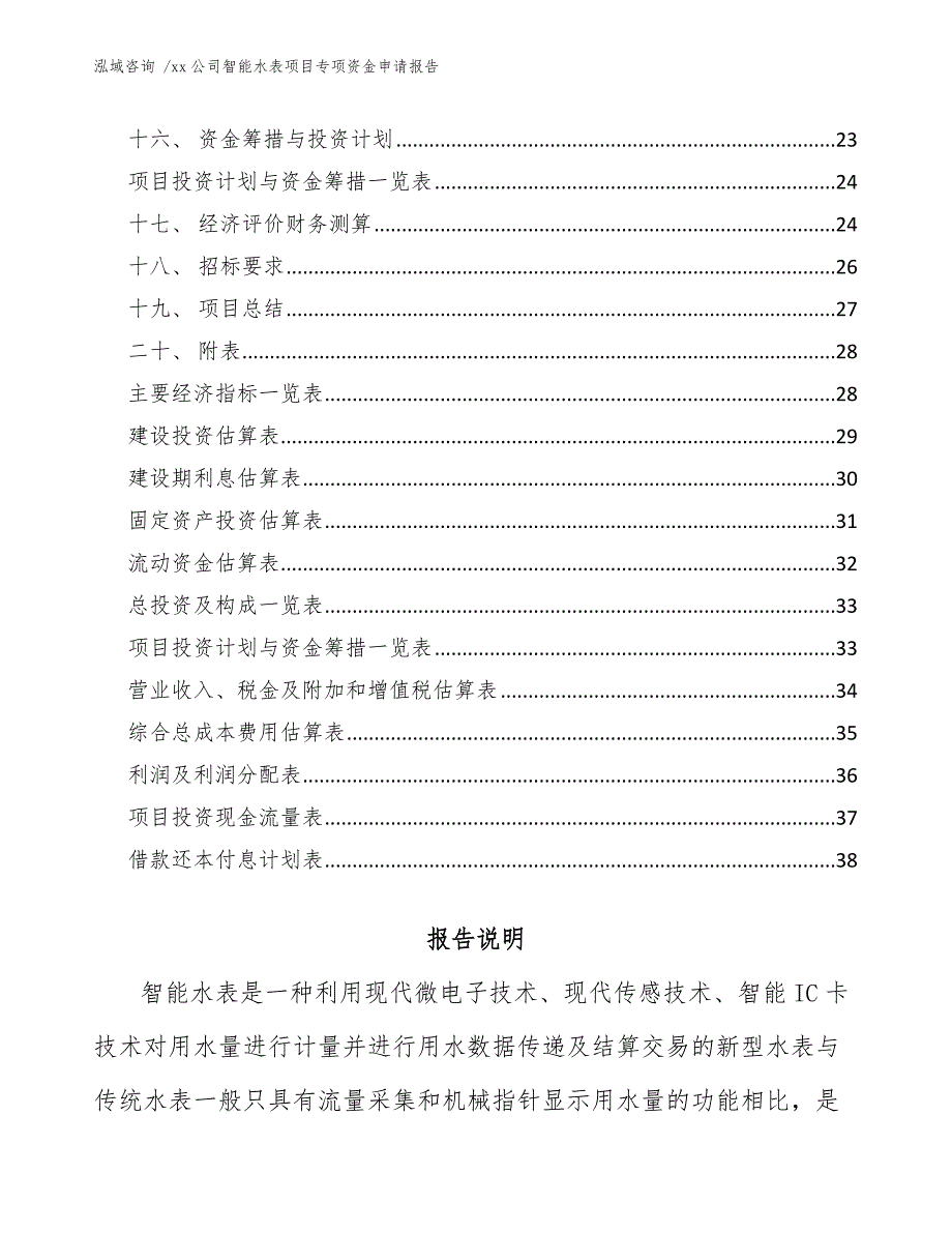 xx公司智能水表项目专项资金申请报告（模板）_第3页