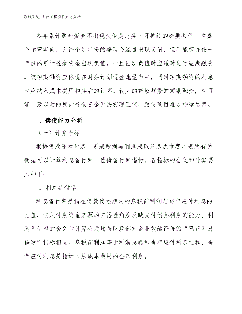 吉他工程项目财务分析（工程项目管理）_第3页