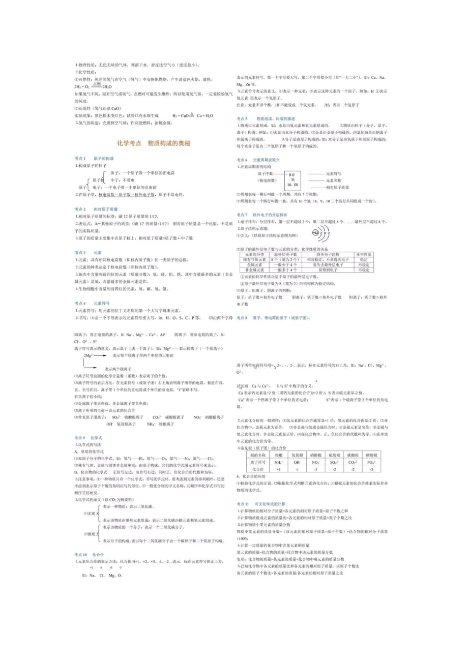 暑期必背！初中化学86个经典知识点总结年年考次次考！_第3页