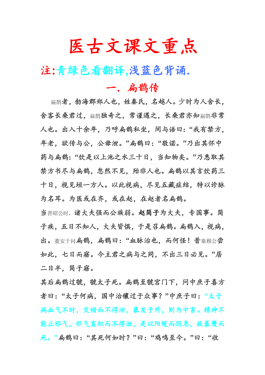 医古文课文重点_第1页