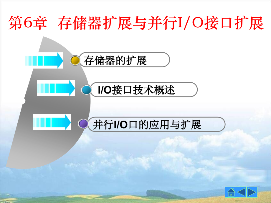 单片机原理及应用技术PPT课件 第06章MCS-51单片机存储器扩展与并行IO接口扩展_第1页