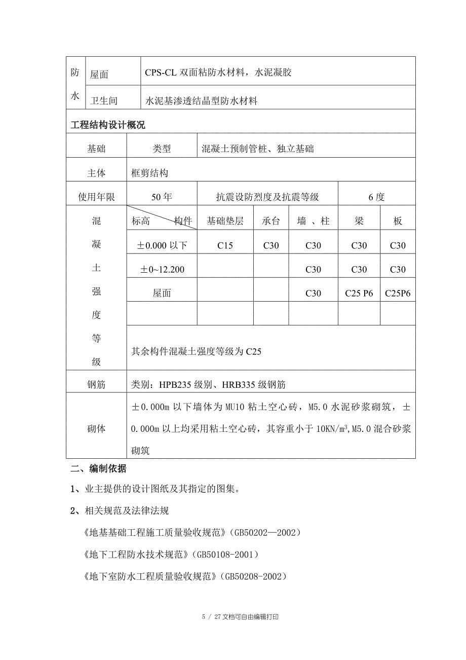 抚州别克4S店地下室施工_第5页