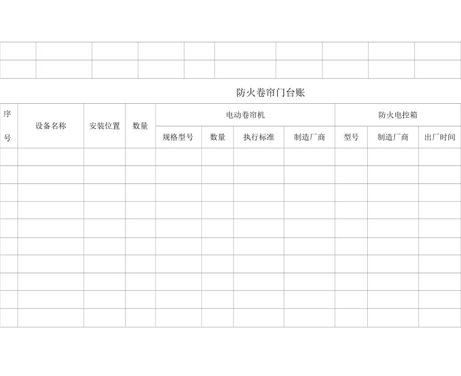 消防器材台账样表_第5页