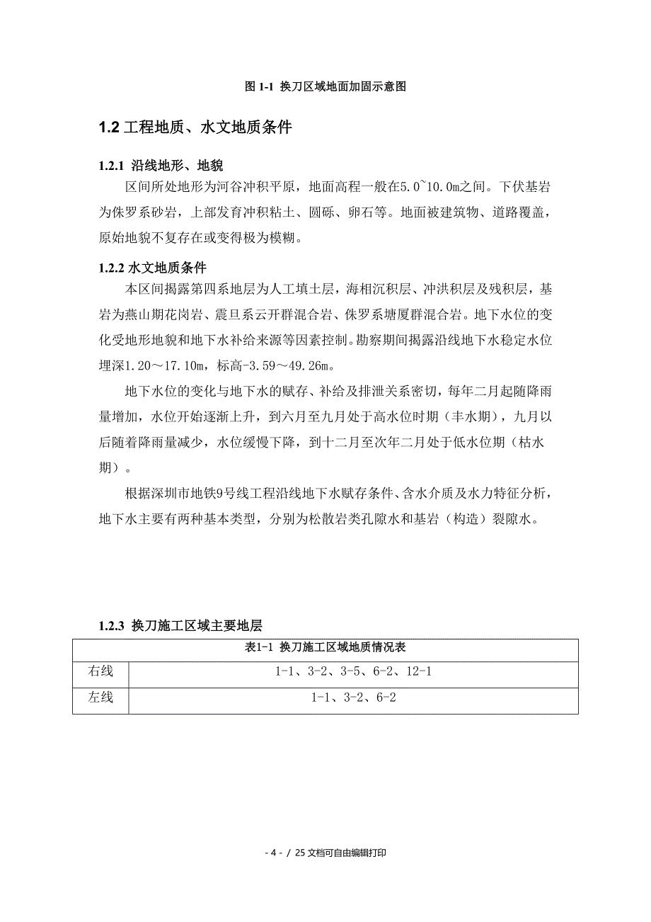 深圳地铁9号线BT工程91043标项目盾构刀具更换专项方案_第4页
