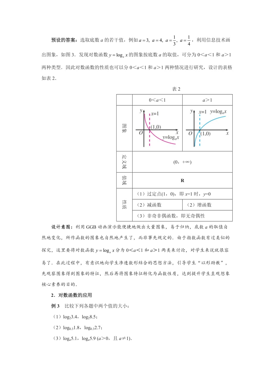 《对数函数的图象和性质》示范公开课教学设计【高中数学人教版】_第4页