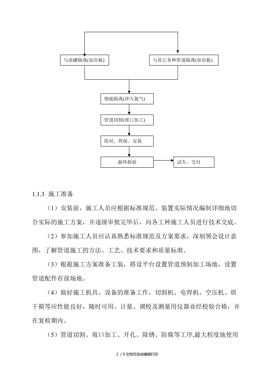 号泊位原有管道改装施工方案(方案计划书)_第2页