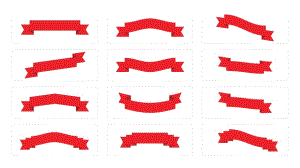 132款矢量丝带 横幅 标题文本框打包下载
