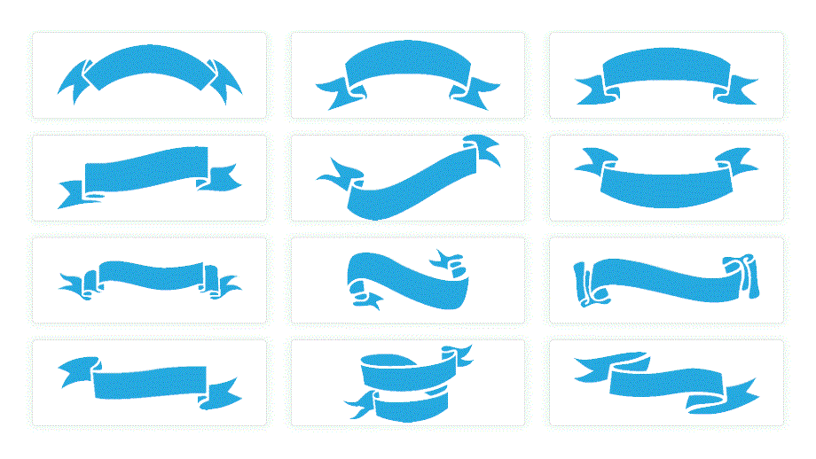132款矢量丝带 横幅 标题文本框打包下载_第2页