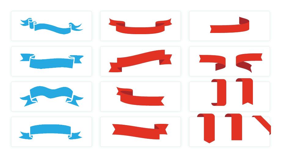 132款矢量丝带 横幅 标题文本框打包下载_第3页