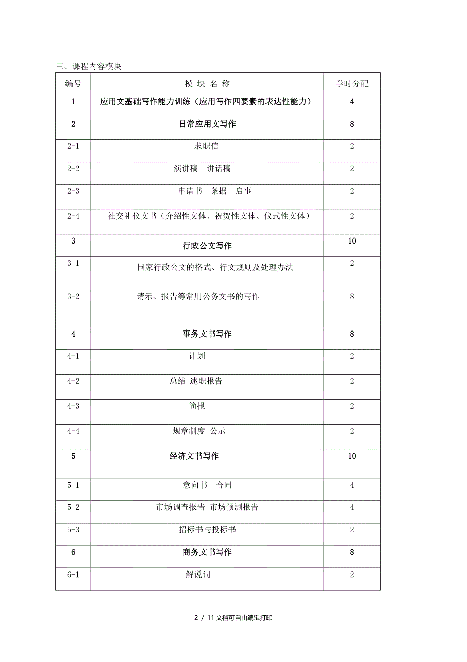 应用写作课程整体设计方案(方案计划书)_第2页