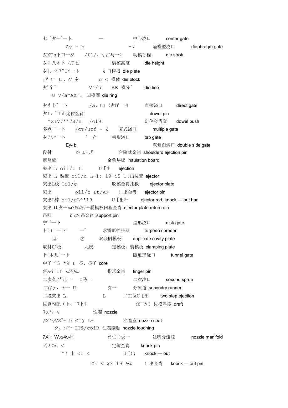 模具专业日语术语要点_第5页