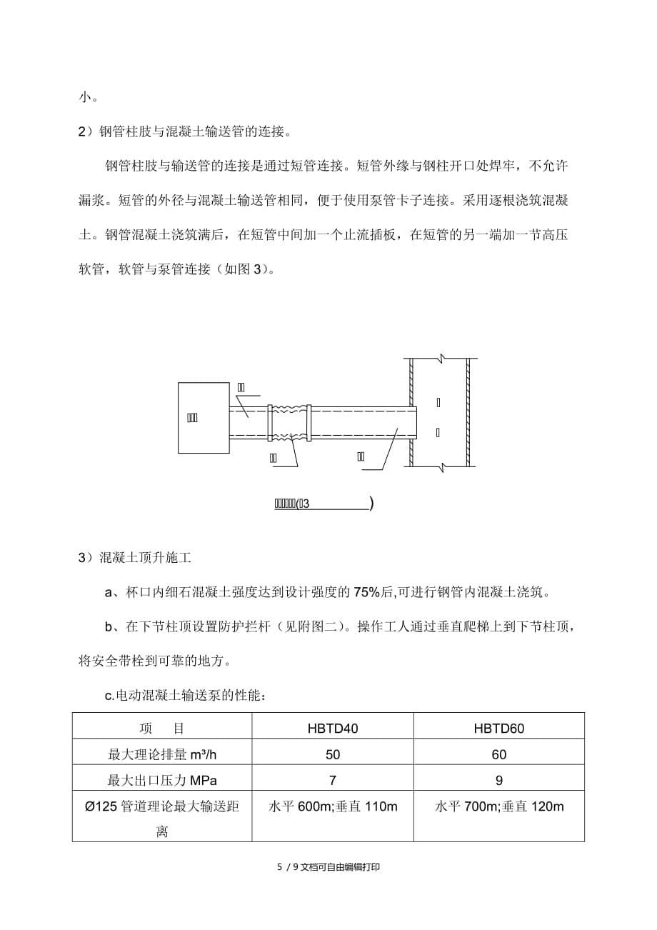 黄岛钢管柱混凝土浇筑施工方案(方案计划书)_第5页