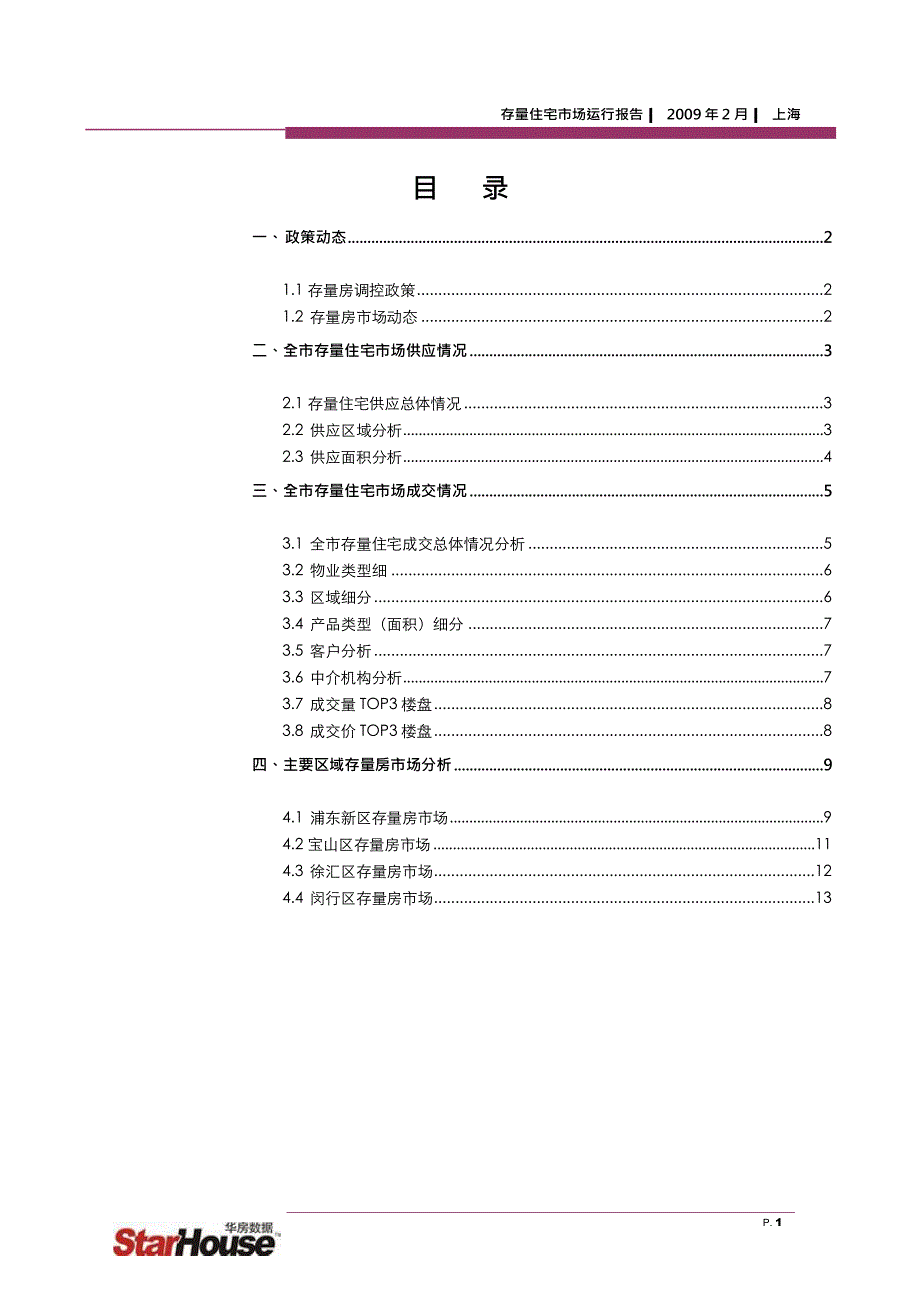 全市存量住宅市场监测报告_第2页