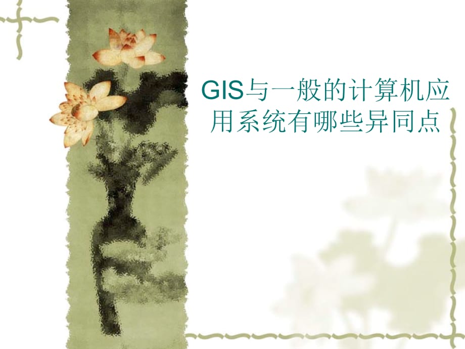 GIS与一般的计算机应用系统的异同点_第1页