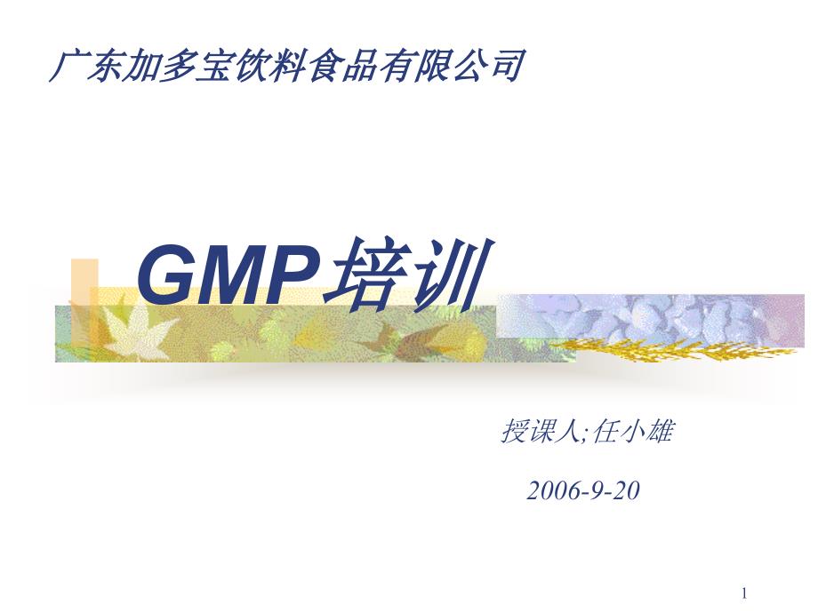 GMP-training剖析_第1页