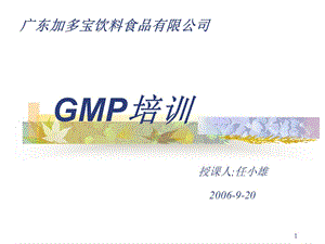 GMP-training剖析