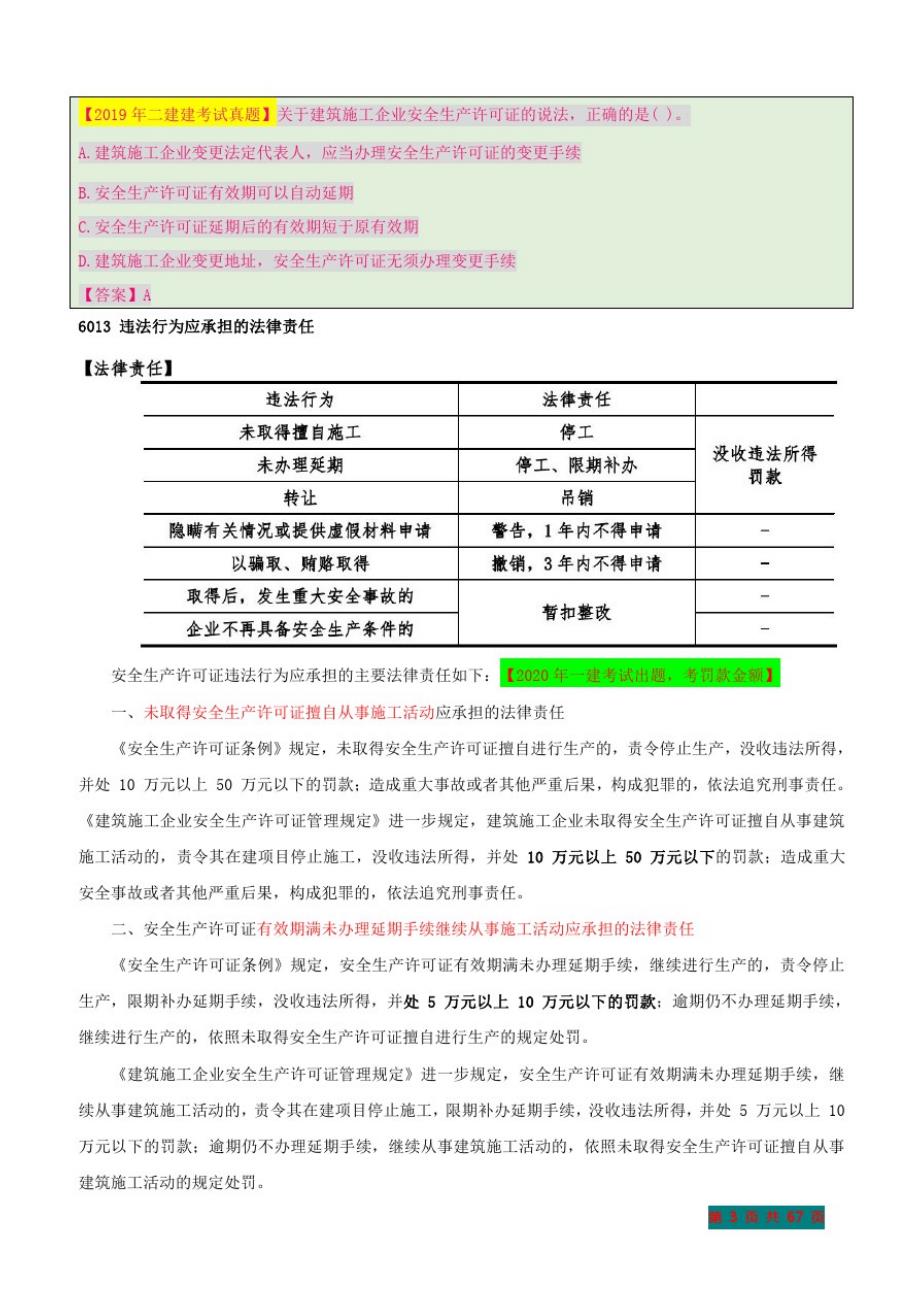 2021年二建法规章节考试重点总结及19年考题【第六部分：建设工程安全生产法律制度】_第4页