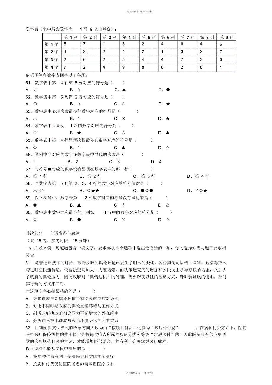 2021年2012年江苏省公务员考试行测真题(B卷)_第3页