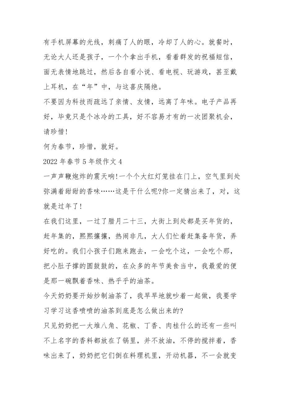 2022年春节5年级作文5篇_第5页
