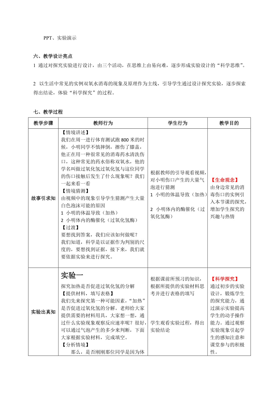 降低化学反应活化能的酶教案 高一上学期生物人教版必修一_第2页