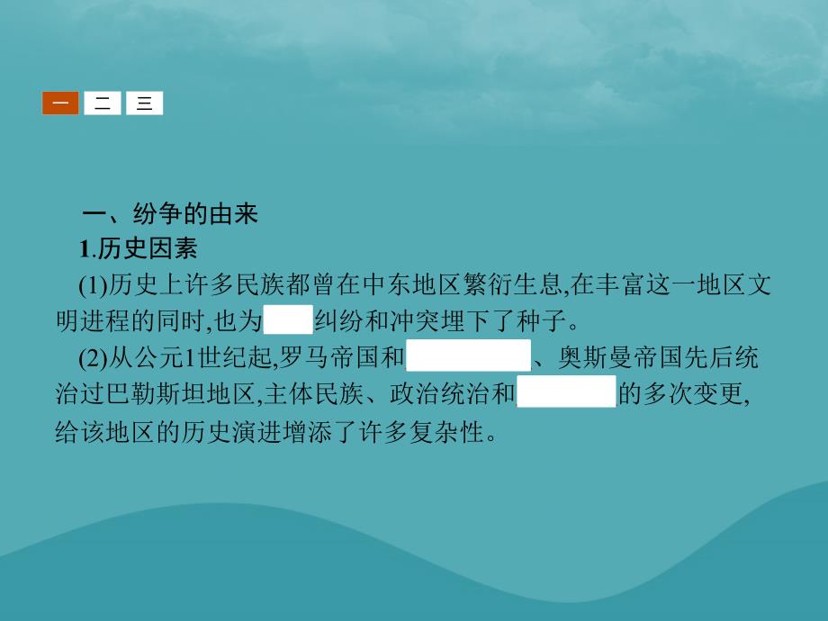 2018秋高中历史 第五单元 烽火连绵的局部战争 5.3 中东问题的由来与发展课件 新人教版选修3_第3页