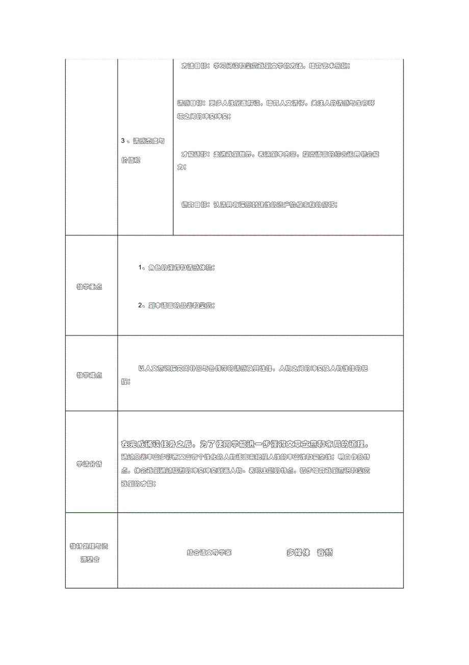 【教案】(完整版)《雷雨》优质公开课教学设计、教案_第2页