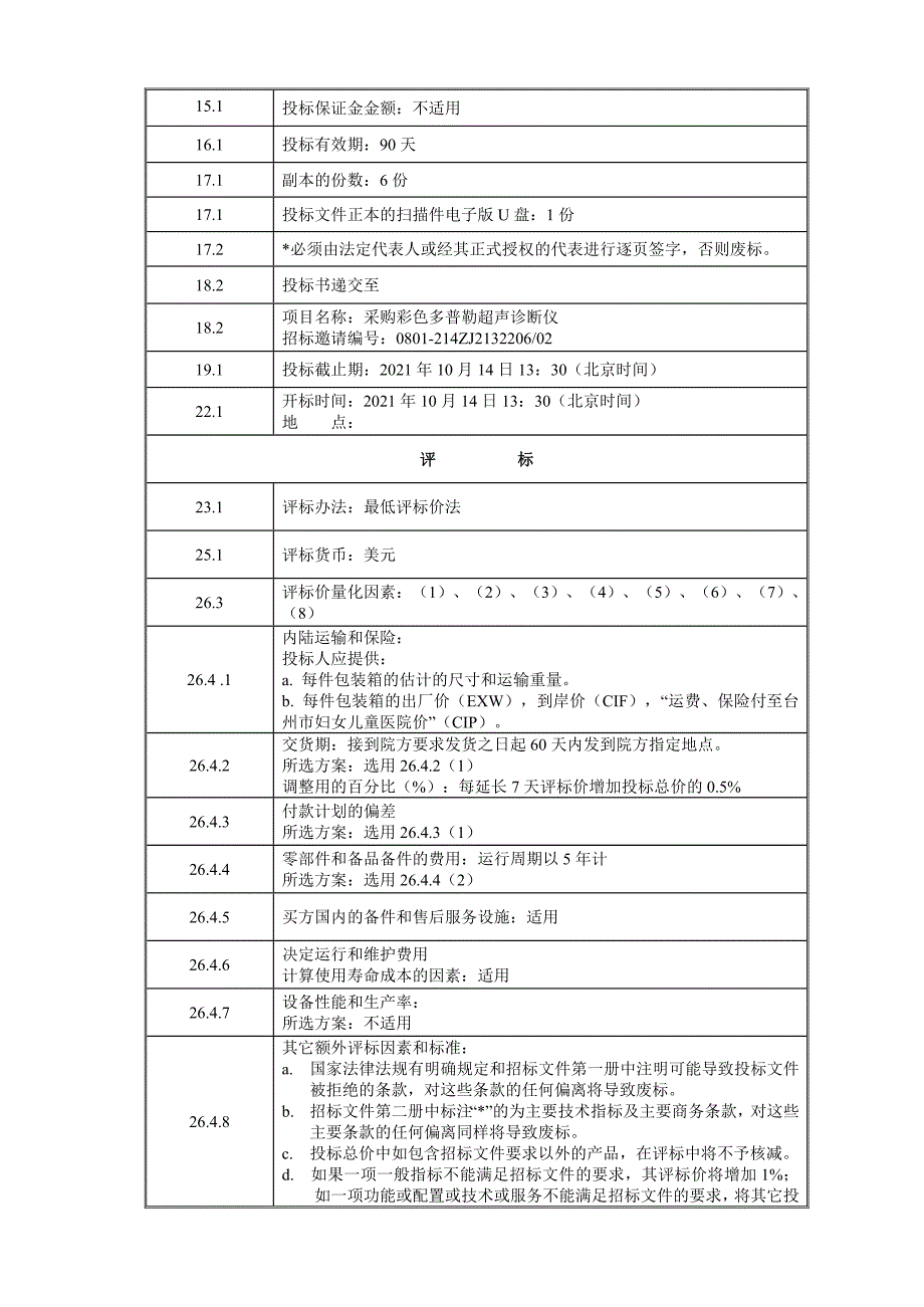 妇女儿童医院彩色多普勒超声诊断仪招标文件_第4页