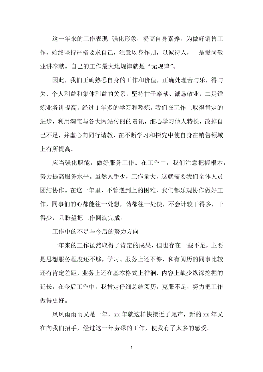 销售类年终总结报告_第2页