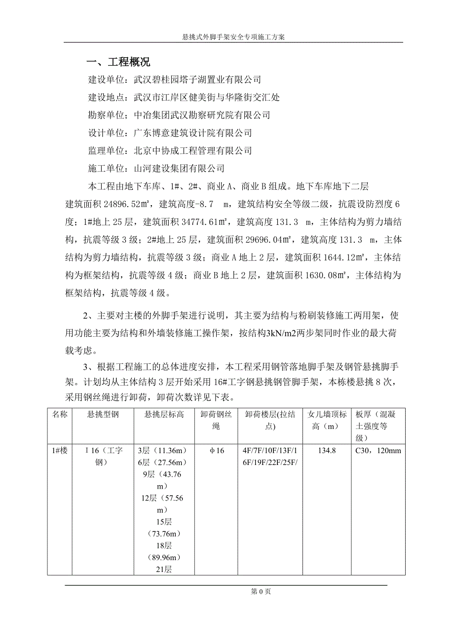 碧桂园蜜柚一标段悬挑脚手架施工方案(2)(1)(45P)_第1页