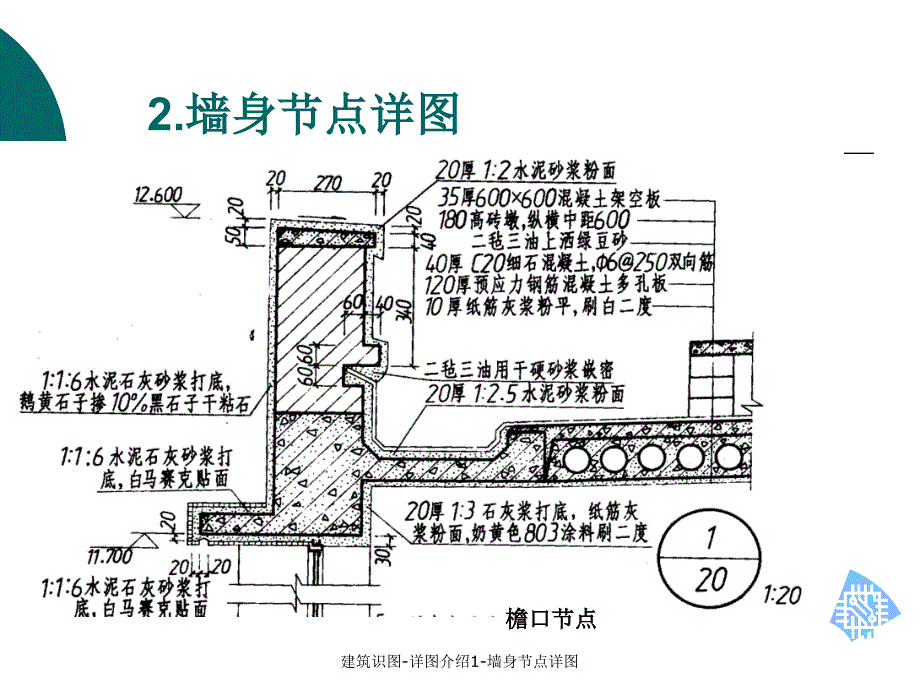 建筑识图-详图介绍1-墙身节点详图(经典实用)_第4页