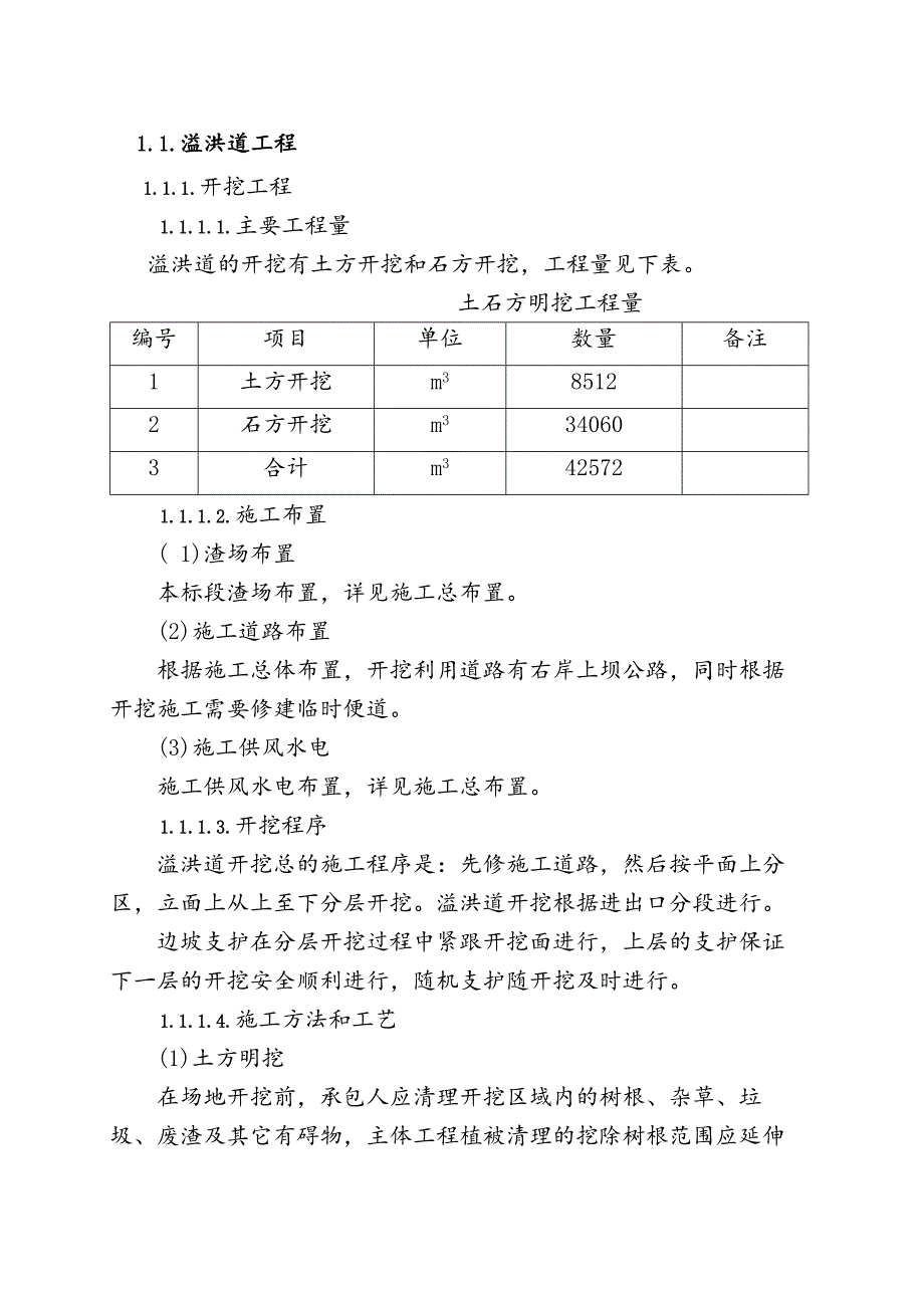 溢洪道土方开挖与混凝土工程施工方案_第1页