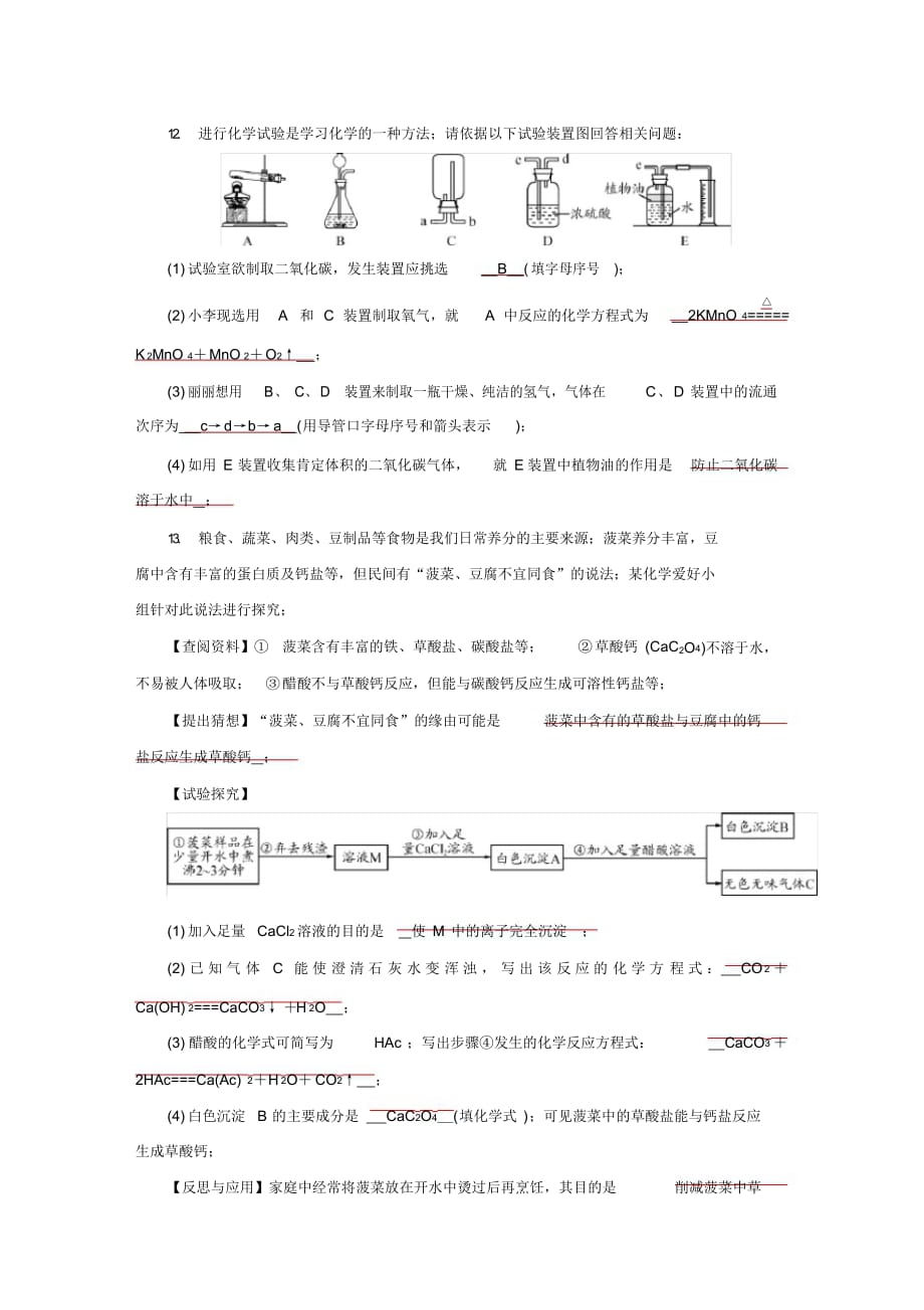 2021鲁教版中考化学模拟卷1_第4页