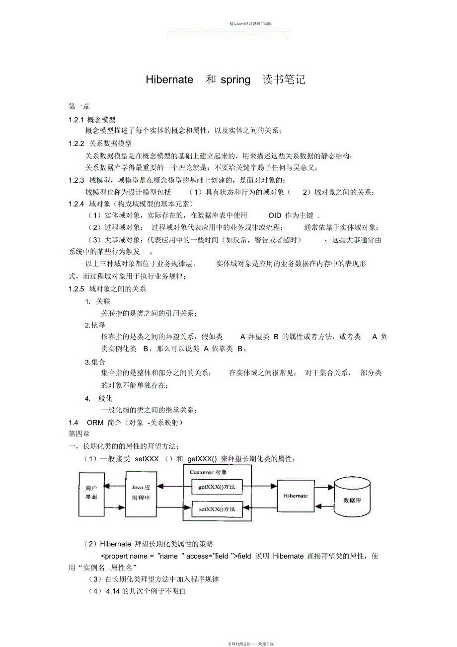 hibernate和spring读书笔记_第1页