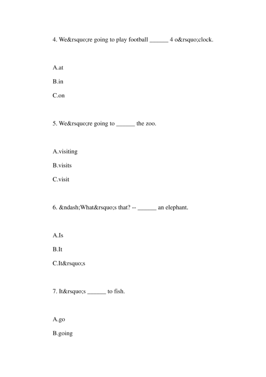 外研社四年级英语上册第八模块测试题_第4页