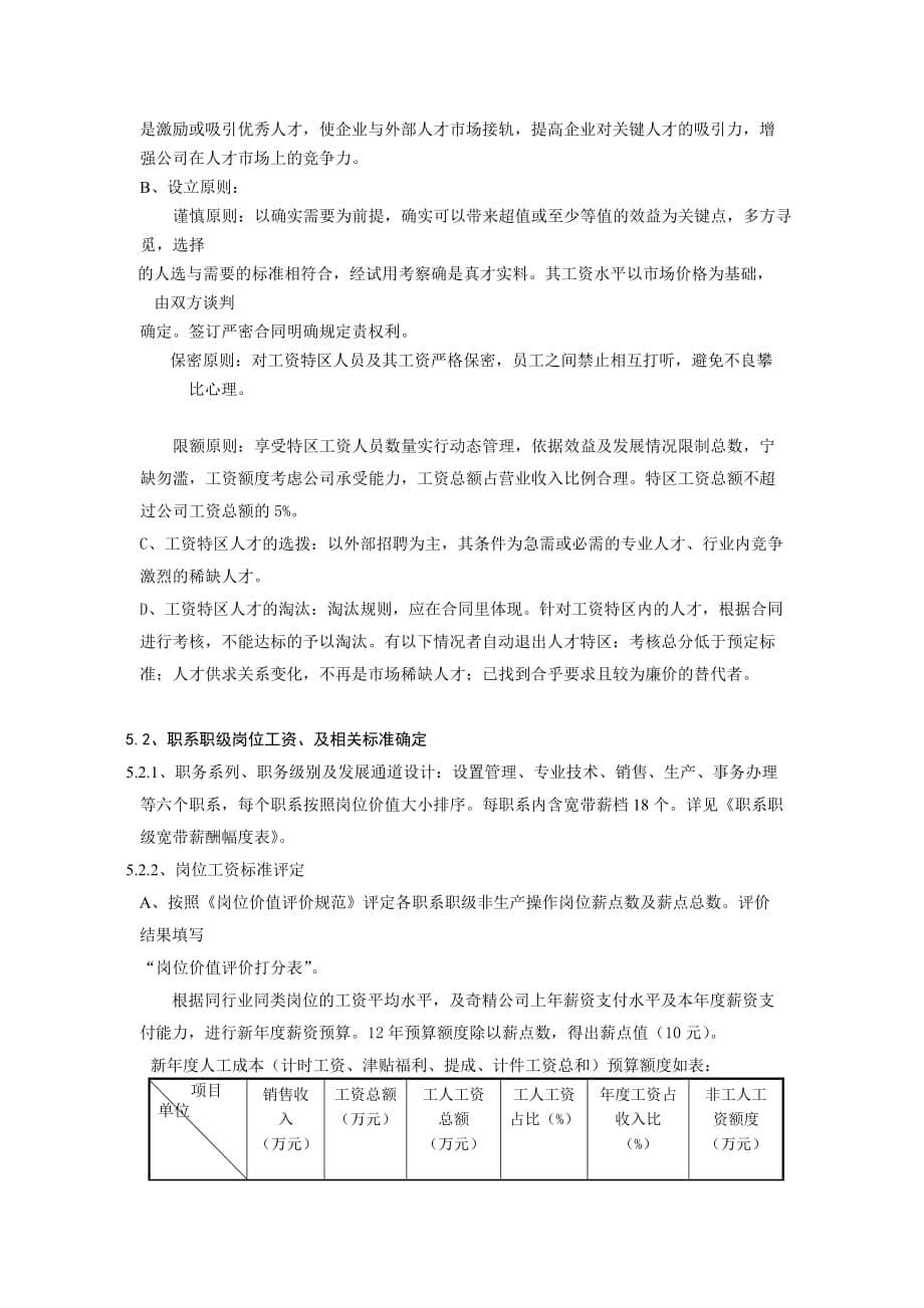 奇精机械设备公司薪酬体系设计与管理制度_第5页