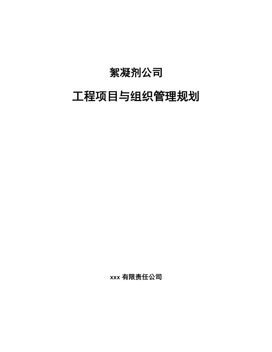 絮凝剂公司工程项目与组织管理规划_第1页