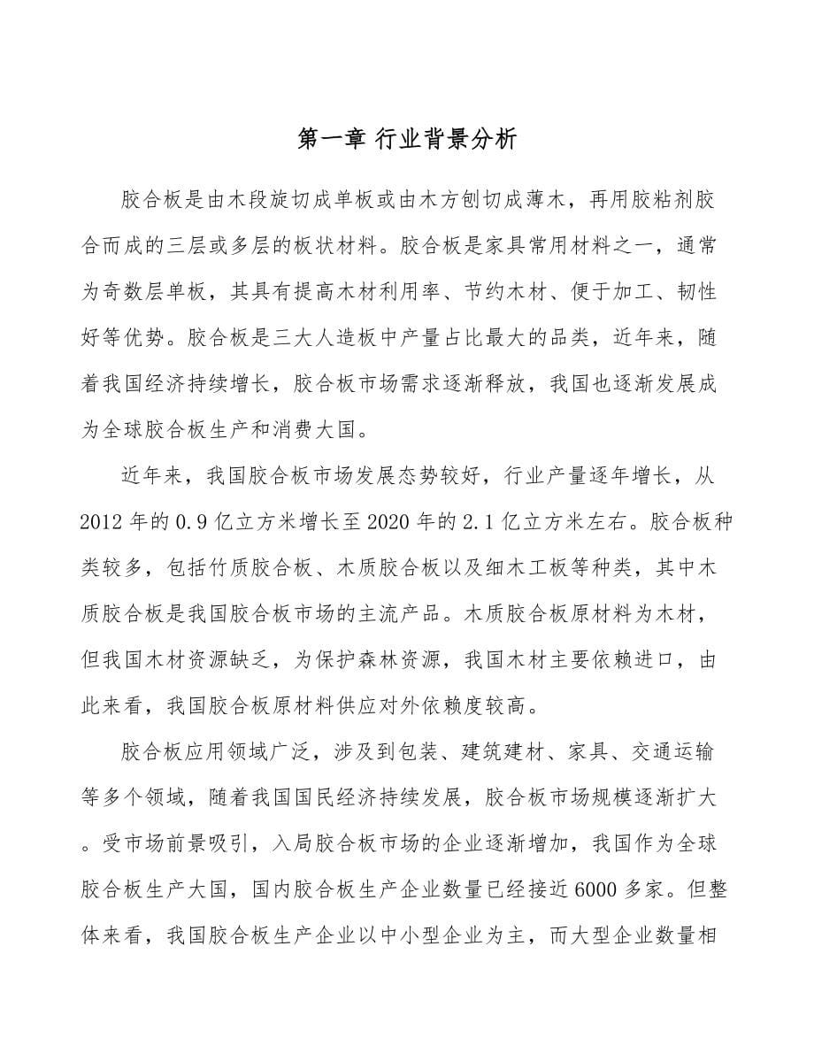 胶合板公司工程项目与组织管理规划_第5页