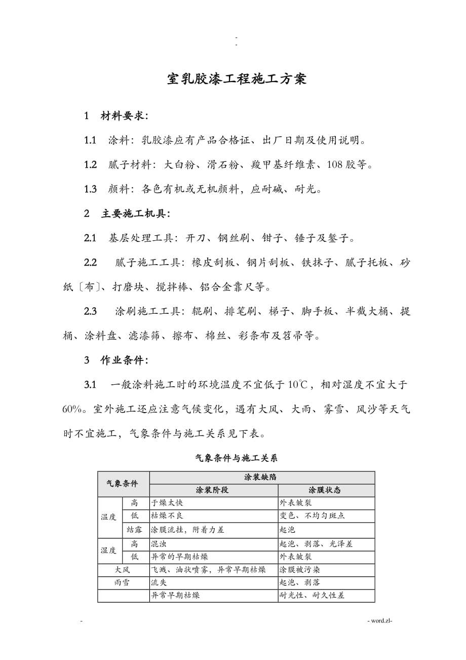 室内涂料施工组织设计_第1页