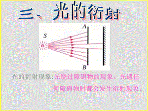 南海地区高中物理光的衍射课件广东版选修3