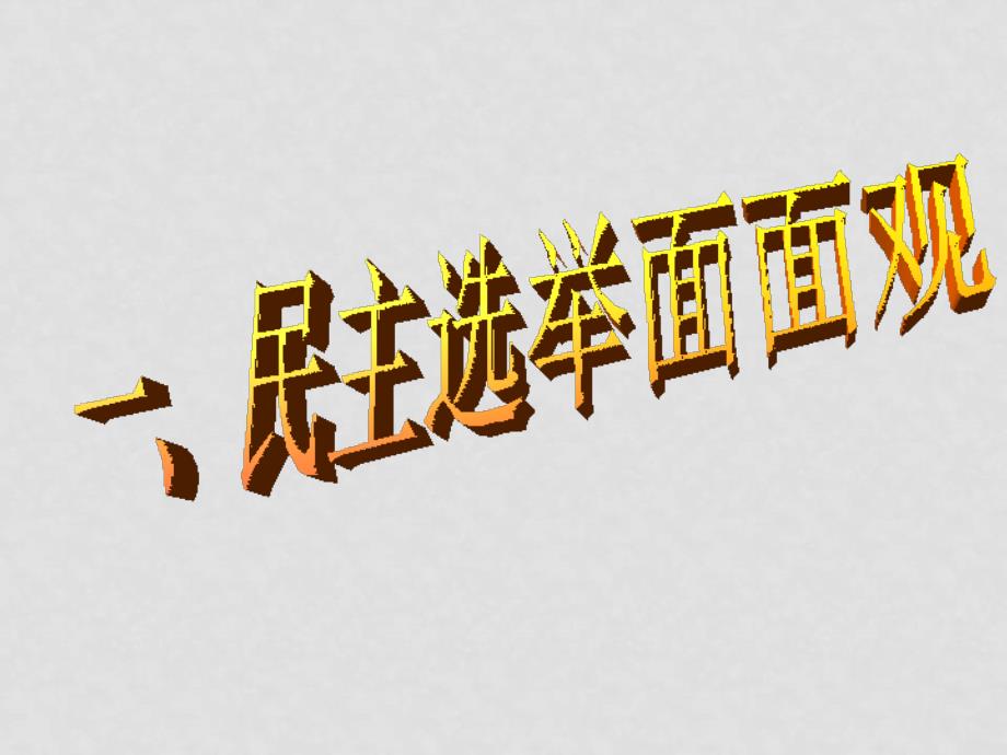 高中政治民主选举：投出理性一票》课件新人教版必修2_第4页