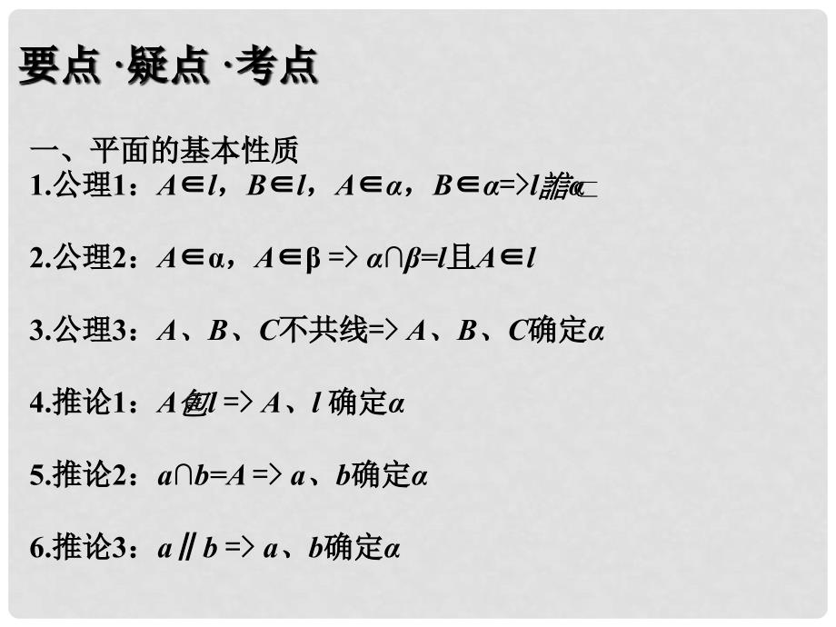 高中数学基础复习 第九章 立体几何 第1课时平面基本性质、线线关系_第2页