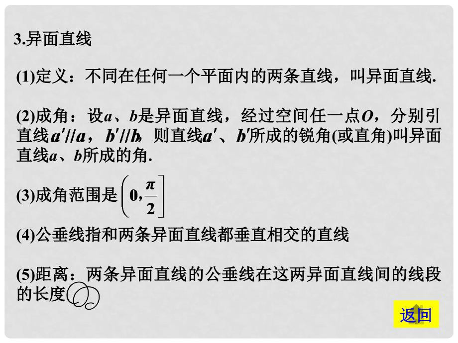 高中数学基础复习 第九章 立体几何 第1课时平面基本性质、线线关系_第4页