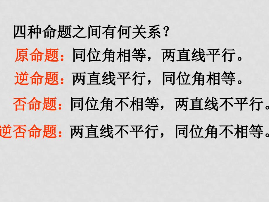 高中数学常用逻辑用语全套课件苏教版选修1新建文件夹1四种命题_第3页