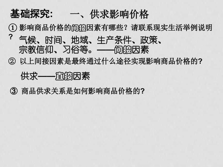 高中政治2.1影响价格的因素课件新人教版必修1_第3页