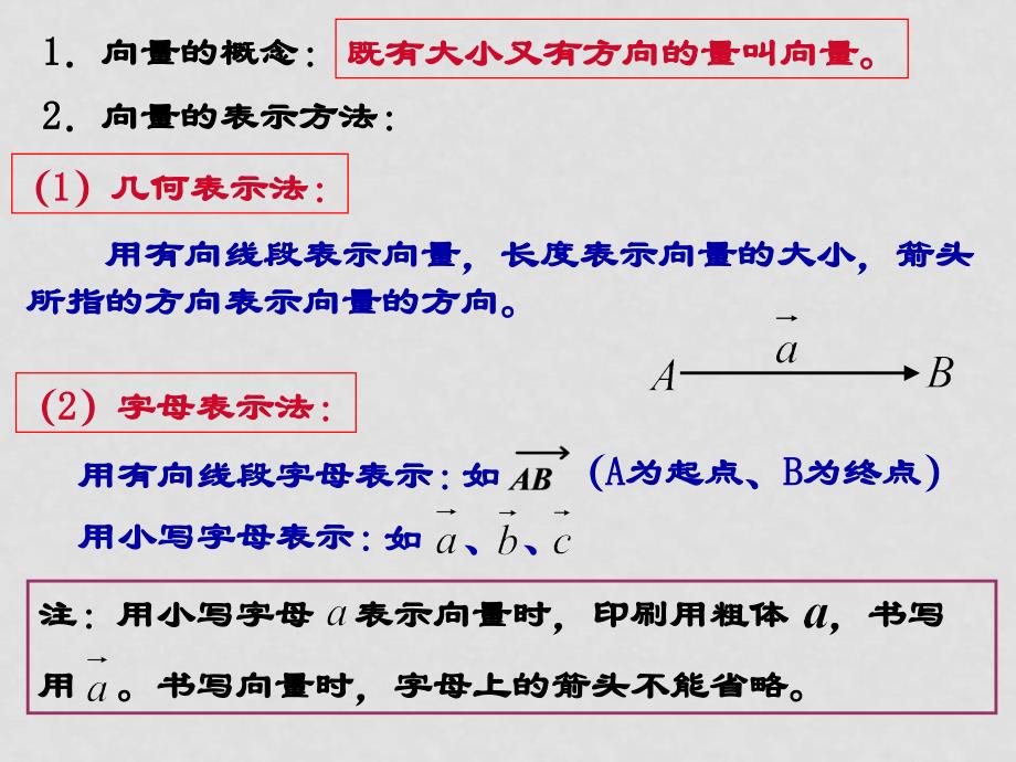 高中数学向量的概念和表示课件必修四向量的概念与表示_第3页