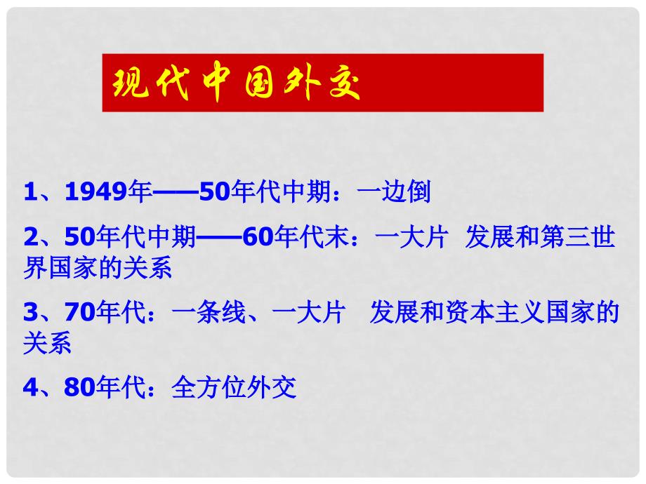 高中历史第七单元 现代中国外交课件人教版必修1_第1页