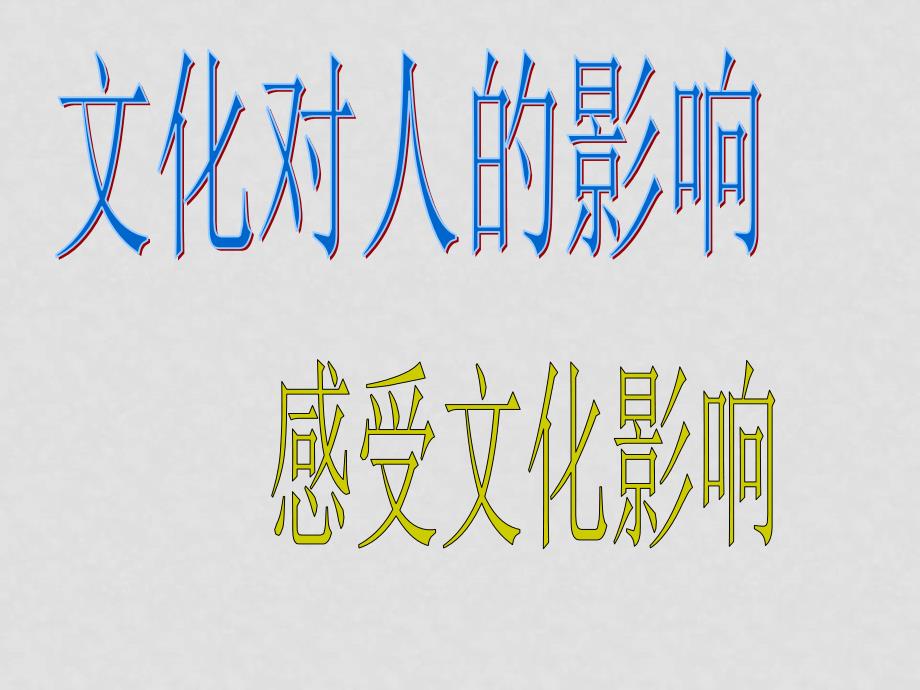 高中政治2.1感受文化的影响课件新人教版必修3_第3页