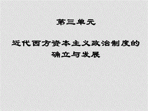 07年高中历史暑假培训资料3第三单元资产阶级代议制确立与发展[课件整理4套]人教版必修1307英国2