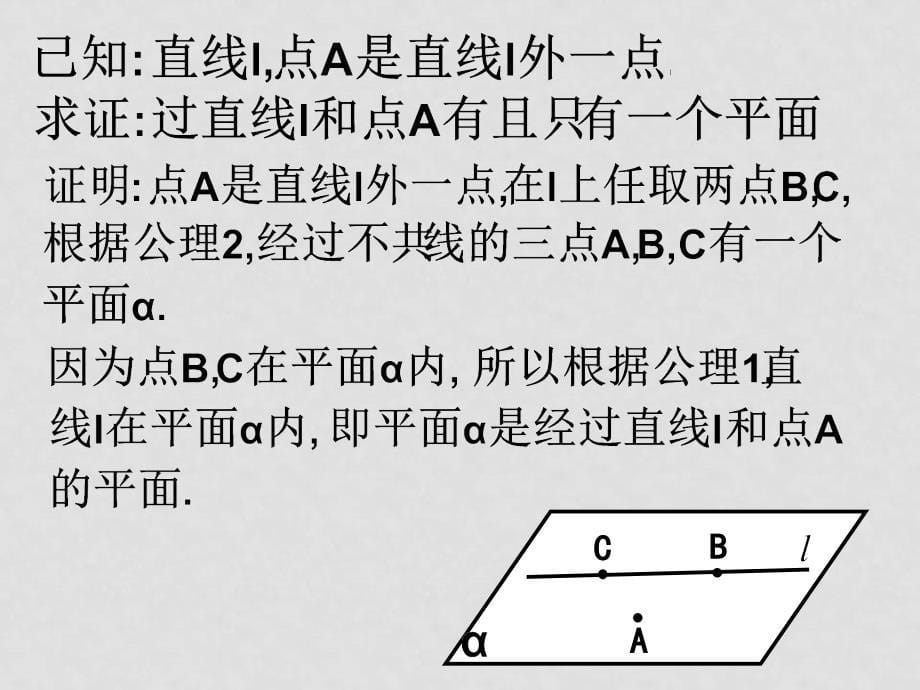 高中数学：1.2.1 平面的基本性质及推论 课件（新人教B版必修2）_第5页