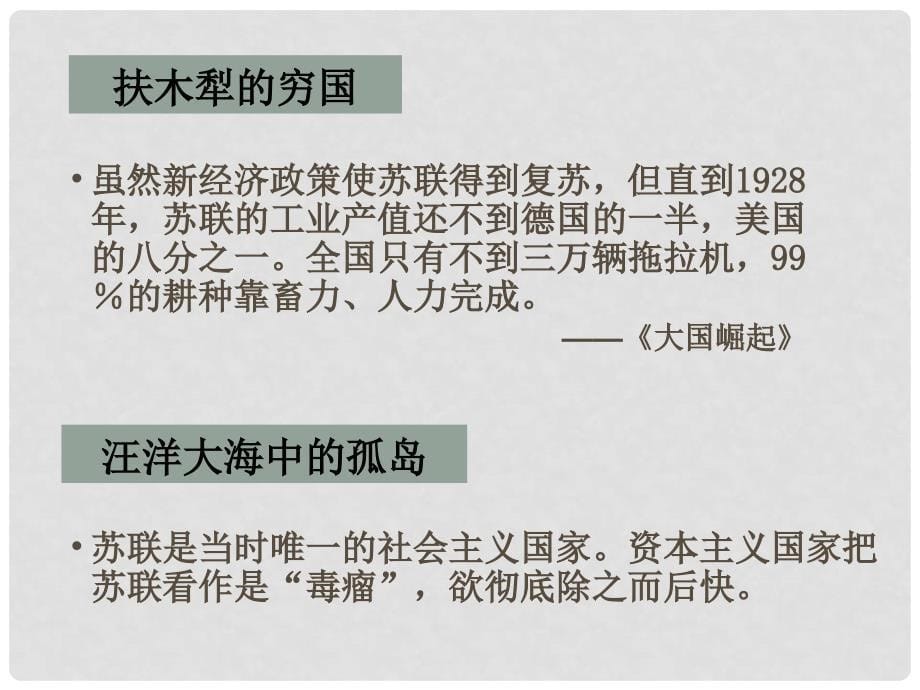 高中历史：苏联对社会主义道路的探索课件1岳麓版必修2_第5页